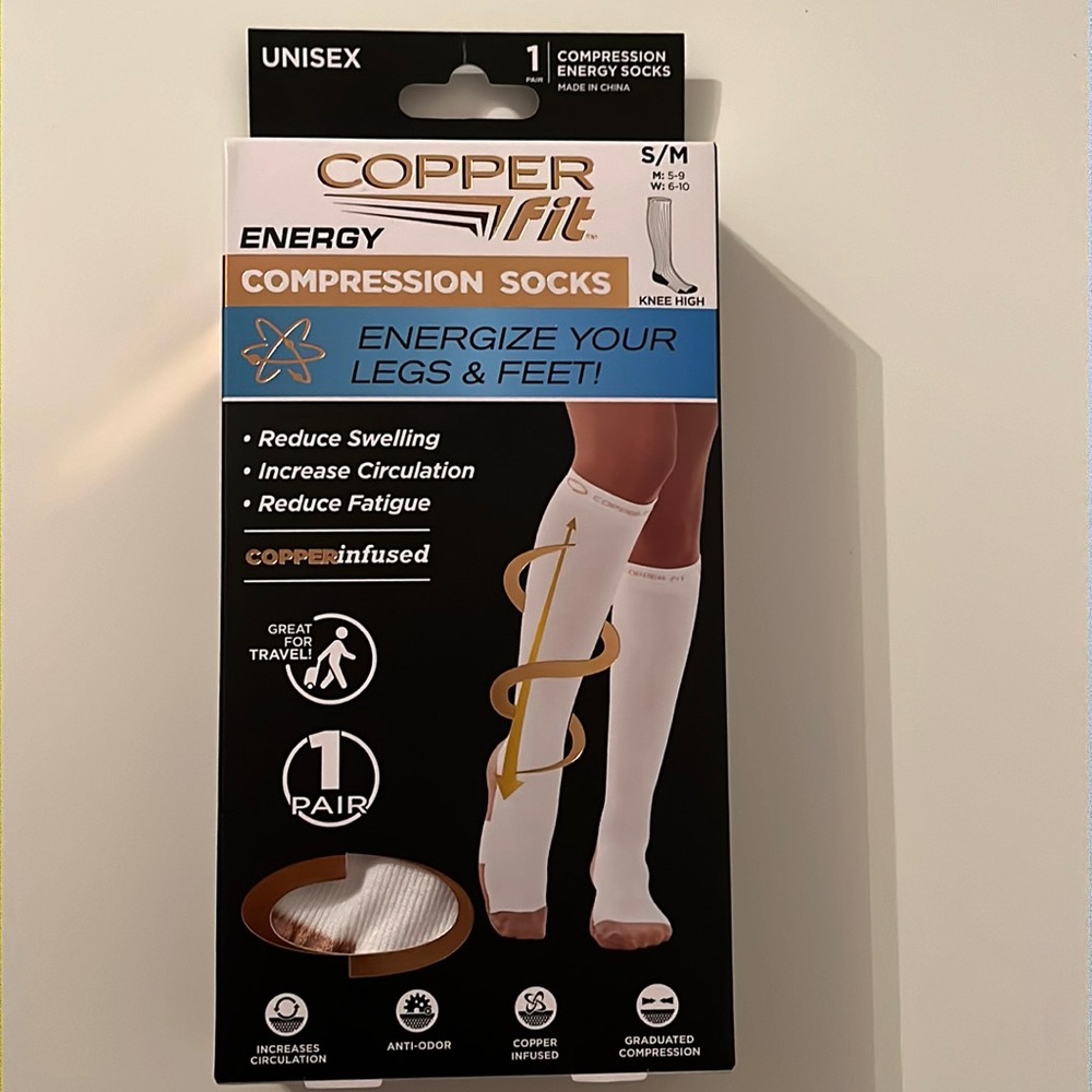 🆕 Unisex Copper Fit Compression Socks